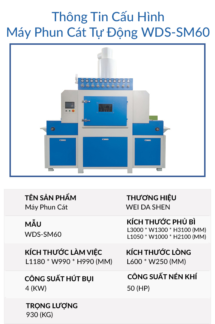 Thông Tin Máy Phun Cát WDS-SM60